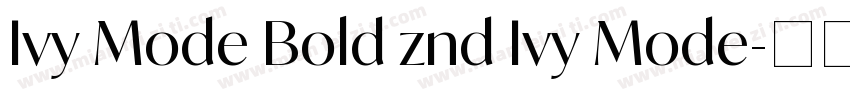 Ivy Mode Bold znd Ivy Mode字体转换